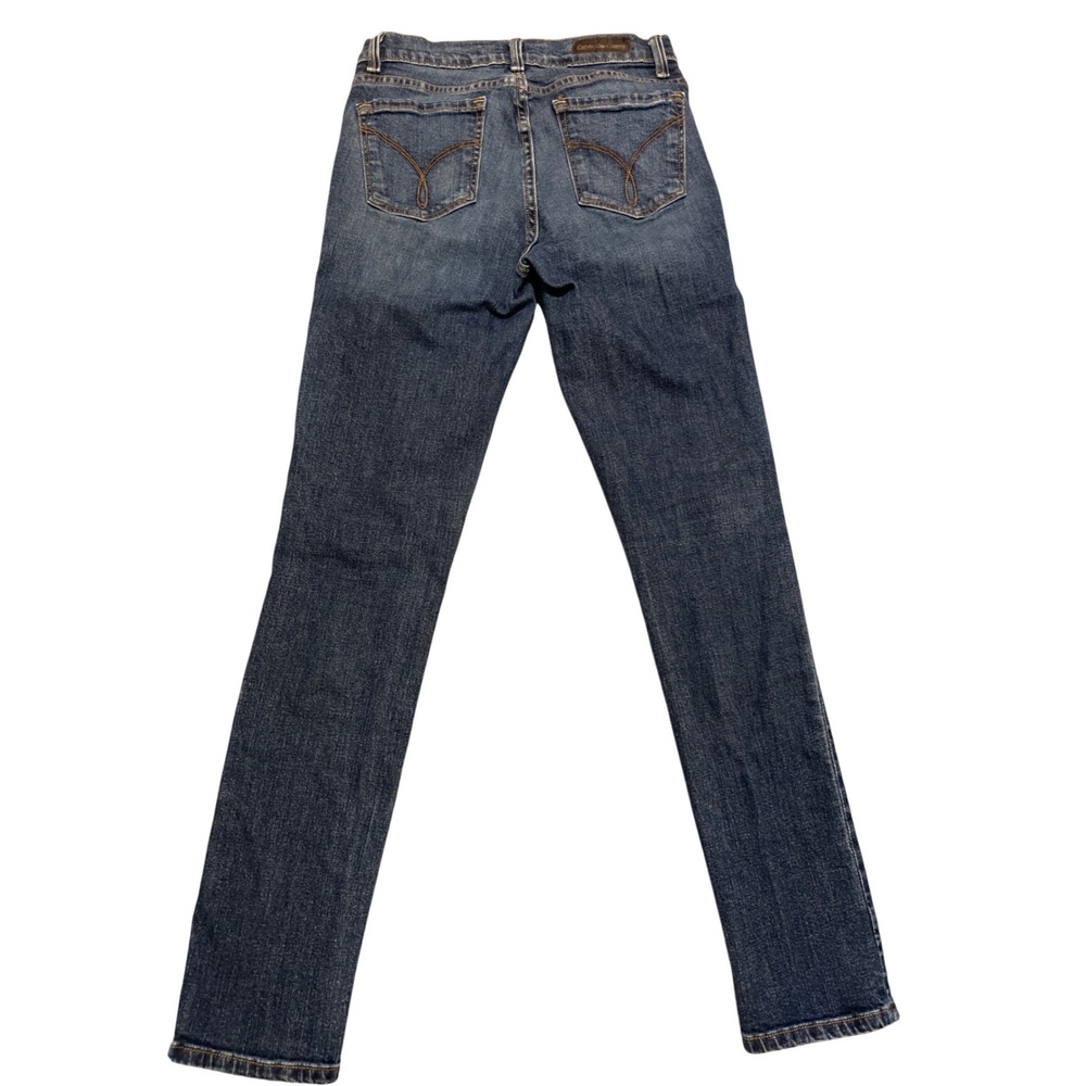 Calvin Klein Jeans Women's Size 28 Blue Ultimate Skinny Dark Wash Denim Chic‎ - Picture 2 of 11